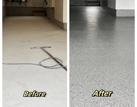 Revêtement de sol époxy HUAYUN à effet marbre liquide, couleur unie personnalisable, respectueux de l'environnement, prix usine