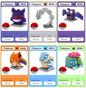 Bộ đồ chơi xếp hình Pokemon <span class=keywords><strong>mini</strong></span> bằng nhựa, mô hình nhân vật hoạt hình Pikachu, động vật, trò chơi giáo dục - Product Image 4