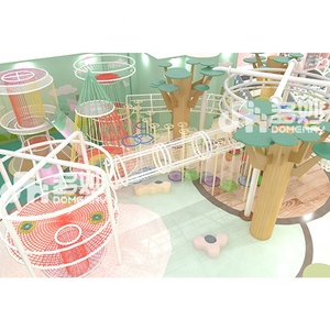 โรงเรียนอนุบาลในร่มปีนเขาสายรุ้งตาข่ายสนามเด็กเล่นอ่อนอุปกรณ์สวนสนุก - Product Image 3