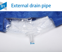 Housse de nettoyage murale manuelle durable et étanche pour climatiseur avec tuyau de drainage pour usage domestique, installation facile