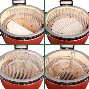 Expansor de cocina de acero inoxidable Auplex Deflector de medio calor Kamado BBQ Accesorio <span class=keywords><strong>Divide</strong></span> <span class=keywords><strong>Conquer</strong></span> System Eficiente - Product Image 3