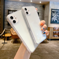 Coque de téléphone transparente ultra fine pour iPhone 11 12 13 14 15 16 Pro X XR XS Max Mini 7 8 Plus SE Silicone souple couverture arrière transparente