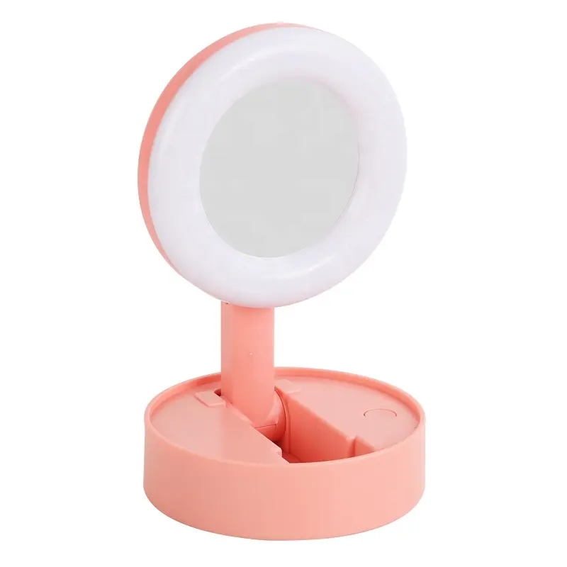 three color lights LED USB rechargeable makeup mirror ring light desk table phone live light multifunctional night lamp