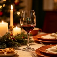 Gobelets en verre personnalisés pour cadeaux de Noël, ensemble de verres à vin rouge et à champagne