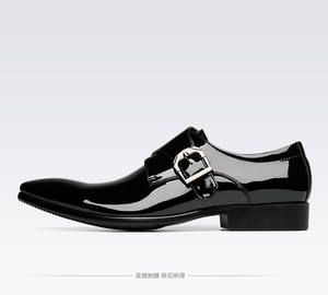 Chaussures en cuir pour hommes, modèle 2025, haute qualité, chaussures habillées formelles de cérémonie avec boucles en cuir, chaussures habillées décontractées pour hommes - Product Image 4