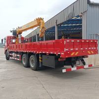 Grue montée sur camion Dongfeng 64 12 tonnes durable |   Moteur Yuchai 270 CV, hauteur de levage 21,3 m, moment de charge élevé 300 kN.m