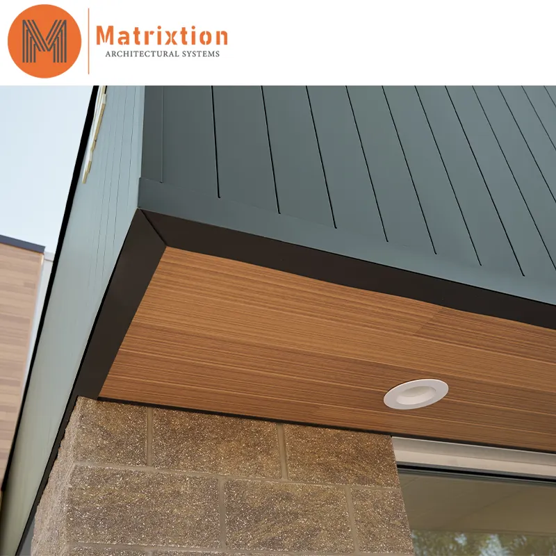 Aluminum Soffits Fascia that Look Like Wood External Outdoor Soffit Ceiling Panel