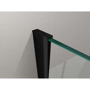 Ducha con Pared Lateral Fija y Puerta Delantera con Cierre Suave Humedecido H200 8MM Marco Negro Mate Cm 100 (98-98-100)x180(177-18 - Product Image 5