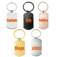 Personnalisation en gros, gravure vierge, porte-clés, design personnalisé, porte-clés en métal personnalisés pour cadeaux promotionnels d'entreprise