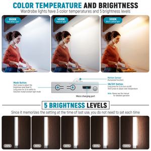 Lámpara Nocturna Inteligente Inalámbrica con Sensor de Movimiento Magnético, Recargable por USB, Luz LED para Armario, Guardarropa y Debajo del Gabinete - Product Image 5