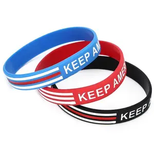 2024 USA Presidential Election Keep America Great Again Bracelets Silicone Wristband for Gift