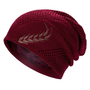 2025 Unisex Bán Buôn Nhiệt Ngoài Trời Windproof Skull Cap Thời Trang Dày Lông Cừu Lót Dệt Kim Slouchy Beanie Hat - Product Image 5