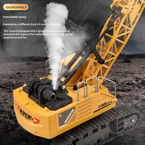 Camión Excavadora RC de Aleación 9CH, <span class=keywords><strong>Juguete</strong></span> con Rotación de 360 Grados, Vehículo de Ingeniería a Control Remoto, Juguetes de Grúa RC - Product Image 4