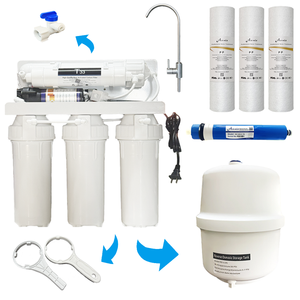 Purificateur d'eau potable par osmose inverse à 6 étages 75GPD sous l'évier, <span class=keywords><strong>filtre</strong></span> UV, utilisation domestique et hôtelière, robinet intelligent autonettoyant - Product Image 3