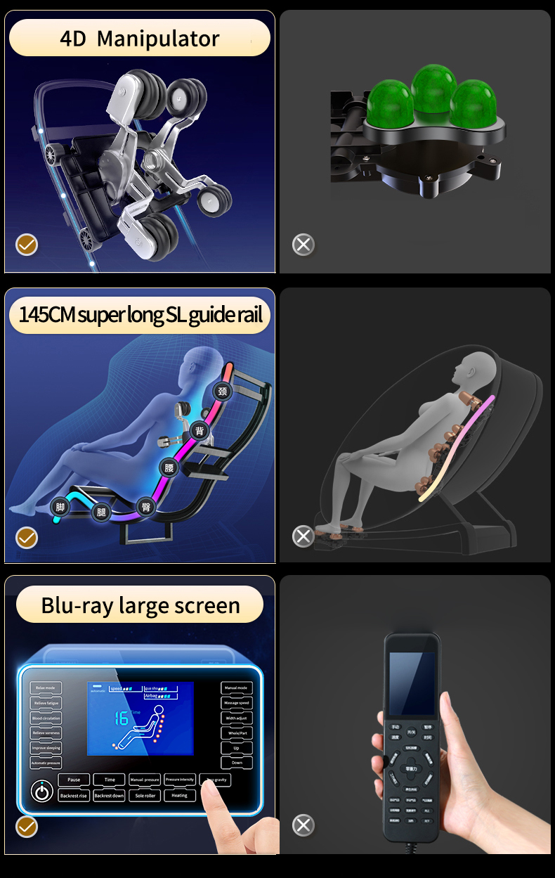 GUOHENG GUOHENG 2022 New Best Fashion 3D Zero Gravity Massage Chair DOUBLE SL-shaped Full Body Massage Chair