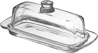 Accessoire de cuisine traditionnel de fabrication professionnelle de la meilleure qualité, récipient allant au lave-vaisselle, beurrier en verre transparent avec couvercle
