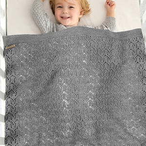Couverture d'hiver personnalisée en tricot de couleur unie pour nouveau-né et bébé, tapis doux pour garder la chaleur pour enfants, couverture en coton pour dormir, literie - Product Image 4