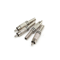 Connecteur rca Fiche avec Ressort Coaxial Audio Nickelé Adaptateur JT4024