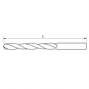 Foret hélicoïdal cylindrique Fervi, longueur L, section de coupe I - Product Image 2