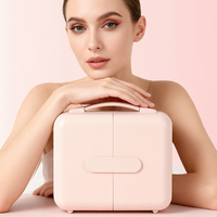 Portable LED maquillage miroir 5 niveaux luminosité 3 couleurs lumières grand blanc voyage maquillage organisateur ouvert mode Style cosmétique