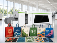 Mesin Cetak Digital Printer Digital untuk Tas Kain Non Woven Roll to Roll Kecepatan Tinggi Ramah Lingkungan untuk Bisnis