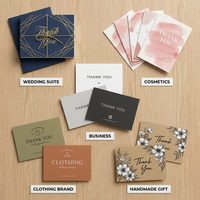 Cartes de remerciement personnalisées de luxe avec couronne de lauriers dorée, cartes d'appréciation haut de gamme pour mariage et banquet, impression personnalisée en gros OEM