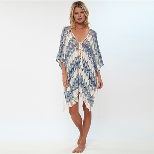 Exclusif : Nouvelle robe <span class=keywords><strong>de</strong></span> plage ample en tricot avec lacets et couleurs assorties, idéale comme cache-<span class=keywords><strong>maillot</strong></span> <span class=keywords><strong>de</strong></span> <span class=keywords><strong>bain</strong></span> - Product Image 4