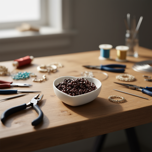 Perline di Riso Ilan Abalorios 4mm Colore Caffè 50g per Creazione di Gioielli Artigianali - Product Image 3