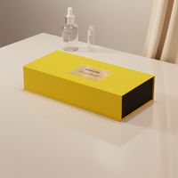 Boîtes rigides en papier magnétique sécurisées de style livre, avec gaufrage de luxe, estampage aseptique, pour petits flacons de 2 mm