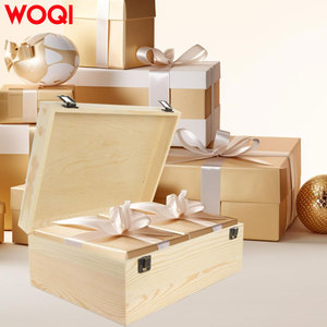 WOQI - <span class=keywords><strong>Caja</strong></span> de Almacenamiento de Joyas de <span class=keywords><strong>Madera</strong></span> <span class=keywords><strong>con</strong></span> Diseño Cuadrado Moderno, Multifuncional, <span class=keywords><strong>con</strong></span> Bisagras, <span class=keywords><strong>Caja</strong></span> de Regalo Hecha a Mano <span class=keywords><strong>con</strong></span> <span class=keywords><strong>Candado</strong></span> - Product Image 5