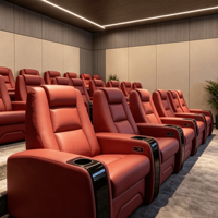 Canapé inclinable de luxe pour home cinéma, fauteuil électrique en cuir avec porte-gobelet et mobilier de salon, petit canapé