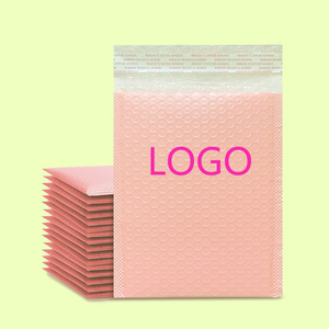 Pochette à bulles en film co-extrudé 18x23+4CM, épaisse, écologique, biodégradable, pour cosmétiques, bijoux, CD, avec logo personnalisé, rose nude - Product Image 1