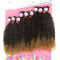 Nouvelles extensions de cheveux synthétiques super douces et résistantes à la chaleur, lot de 9 pièces, style kinky straight, vente en gros