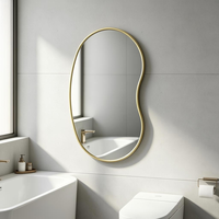 Miroir de salle de bain mural moderne à cadre en aluminium avec LED, tactile, étanche et écologique – Nouveauté 2026 en promotion