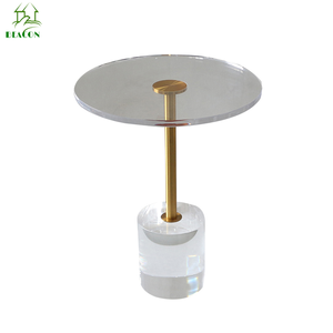 Sang Trọng Vàng Sliver Phong Cách Hiện Đại End Vòng Ghế Bên Dịch Vụ Bảng Đồ Nội Thất Biệt Thự Acrylic Bàn Cà Phê Cho Phòng Khách - Product Image 2