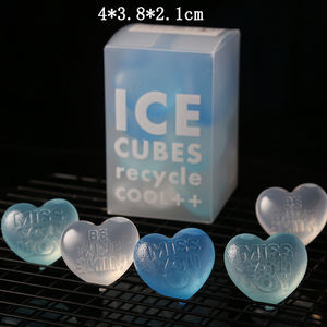 Vente en gros de moules à glaçons en PE de qualité alimentaire DD1557, 15 pièces, pour la décoration de boissons de fête, en forme de cœur, réutilisables - Product Image 6