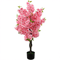 Arbre de cerisier artificiel, tronc en bois de cerisier, fleurs de cerisier, arbres de fleurs pour décoration intérieure et extérieure