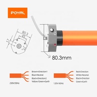 Moteur tubulaire électrique intelligent en aluminium de 45 mm, design minimaliste pour volet roulant de salle de bain, cuisine, bureau