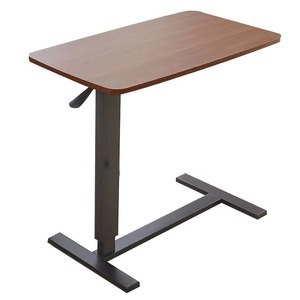 Hospital Furniture Height Adjustable Rolling Over Bed Table, Bedside Table with Dinning Board - Product Image 1