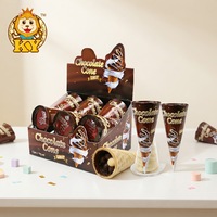 Vente chaude OEM forme de crème glacée tasse de biscuit au chocolat cône de crème glacée au chocolat