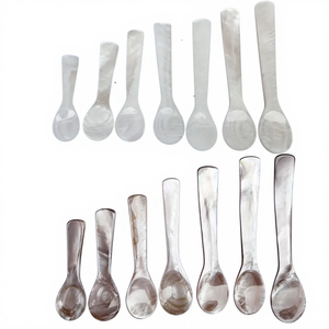 ช้อนคาเวียร์มุกขาวหรูหรา ทำจากไม้ไผ่ เป็นมิตรกับสิ่งแวดล้อม งานแฮนด์เมดสำหรับงานเลี้ยง งานฝีมือ DHT - Product Image 1