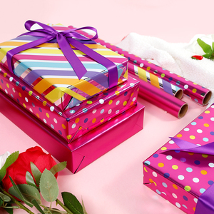 Wholesale 80gsm <b>Christmas</b> Aluminized <b>Paper</b> 43*300cm Gift Luxury Custom Packaging Wrapping <b>Paper</b> Roll - Product Image 4