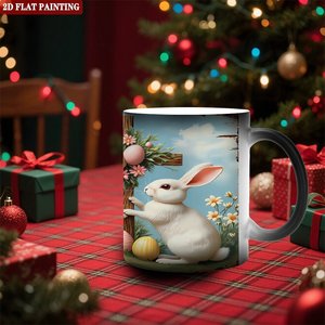 Frosted Black Matte Mug 11oz <b>Ceramic</b> Heat Activated Daily Tea <b>Cup</b> - Product Image 5