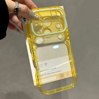 Coque de téléphone antichoc en acrylique color block arc-en-ciel pour iPhone 17 Pro Max 18 16 15 14 13 pour filles