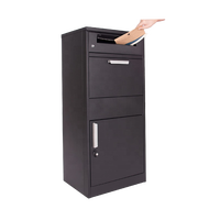 Boîte aux lettres sécurisée en métal, résistante aux intempéries, verrouillable, durable, pour colis, boîte de dépôt extérieure pour appartement, usage résidentiel