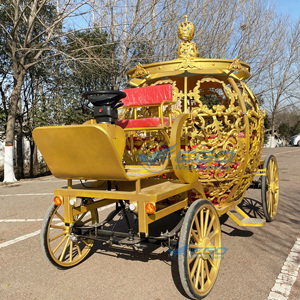 Carruaje Eléctrico de Calabaza para Turismo, Edición Limitada Festiva, Estilo Europeo para Bodas, con Escultura Dorada - Product Image 3