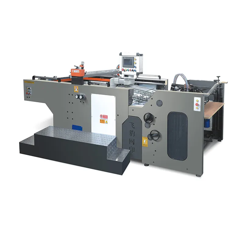 Totalmente automático Swing Cylinder Screen Printing Machine com auto imprensa tela plana com alta velocidade e alta precisão