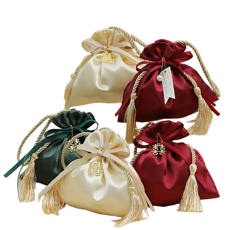 Cotton Gift Bags with Drawstring Chocolate Candy Box Accessories Cosmetics Jewelry Gift Box Packaging Wedding Favors for Guests