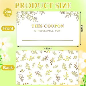Tarjetas de cupones de papel personalizadas para pequeñas empresas, certificados de regalo para cumpleaños, spas, peluquerías, restaurantes, <span class=keywords><strong>marketing</strong></span> - Product Image 2