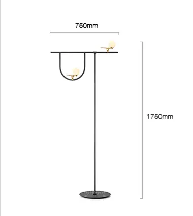 Best selling items led work standing floor lamps luxury Decorative wrought iron light beside the sofa